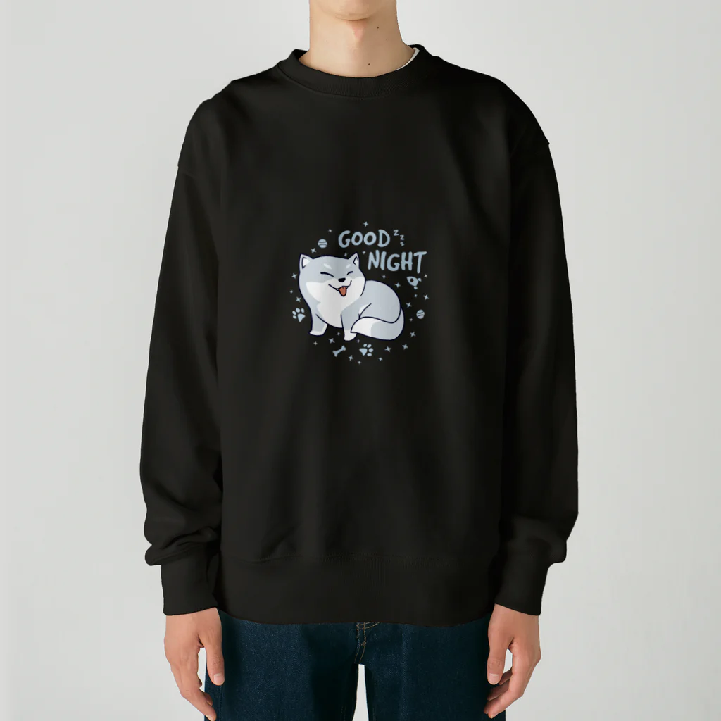 jireh777のグッドナイトワンちゃん Heavyweight Crew Neck Sweatshirt