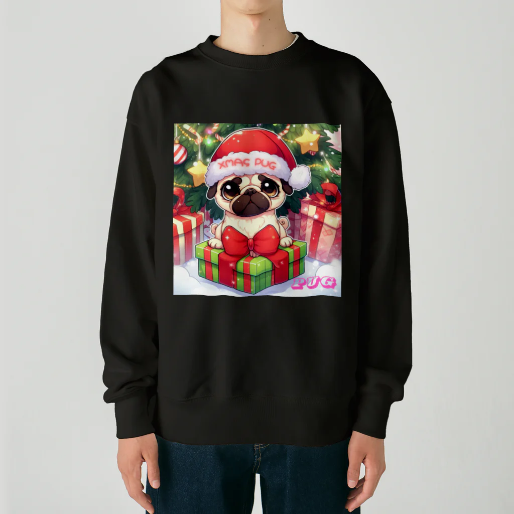 furebuhi　clubのXmas PUG Heavyweight Crew Neck Sweatshirt