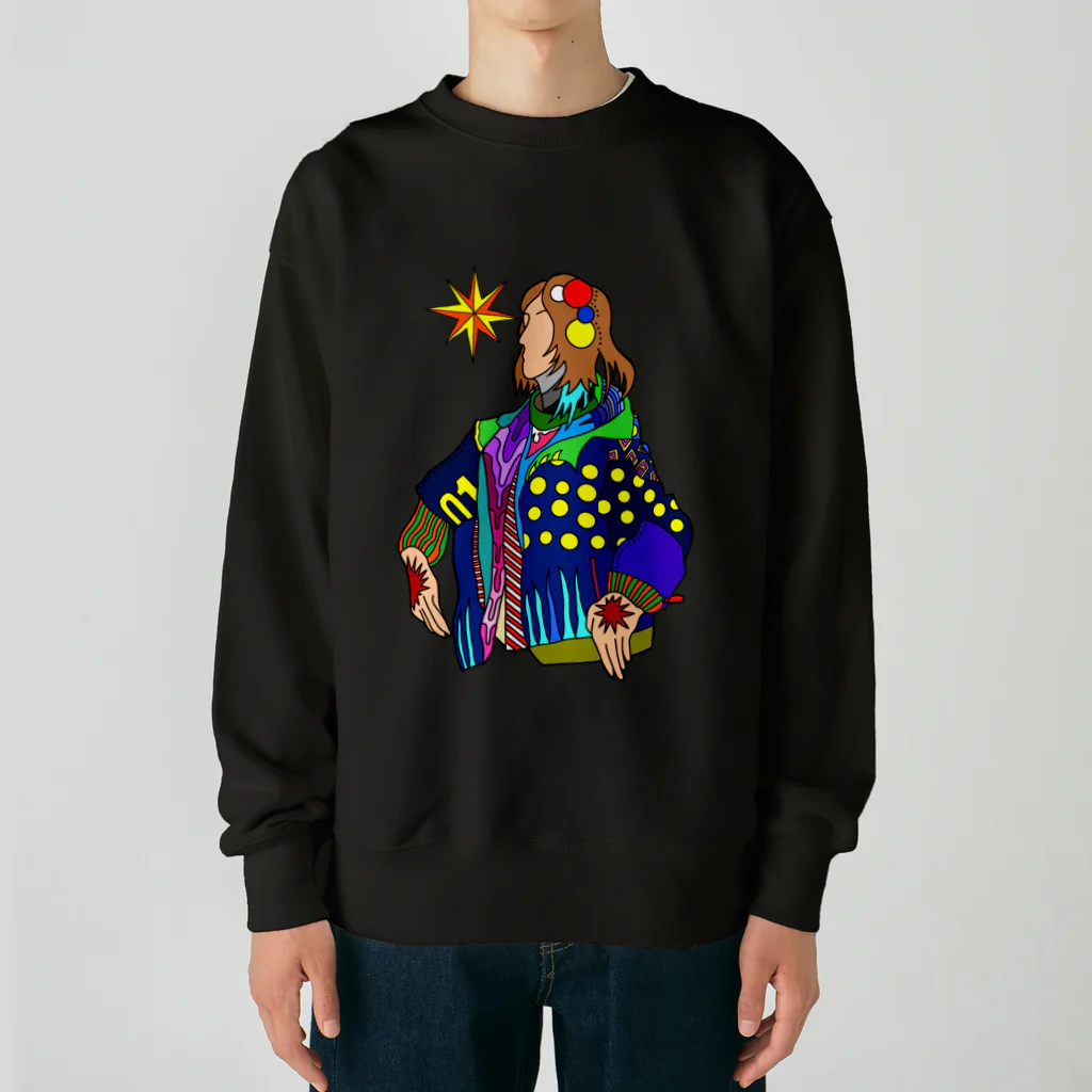 NANNANOーナンナノーのSTAR-HANDS GIRL Heavyweight Crew Neck Sweatshirt