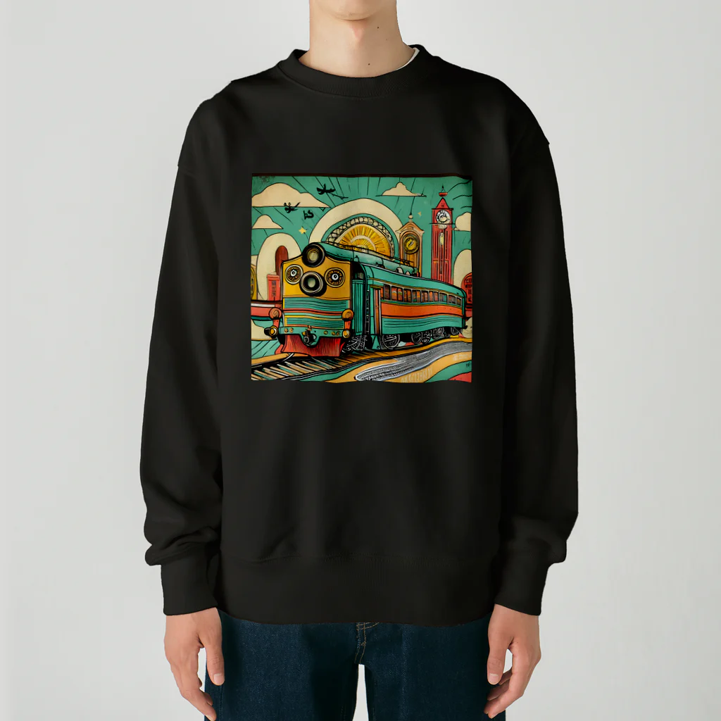 のんびりアート工房のレトロファッション Heavyweight Crew Neck Sweatshirt