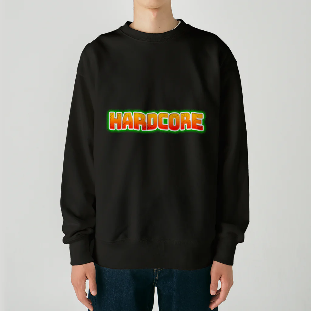 てくのちゃんのHARDCOREピンクのクマちゃん Heavyweight Crew Neck Sweatshirt