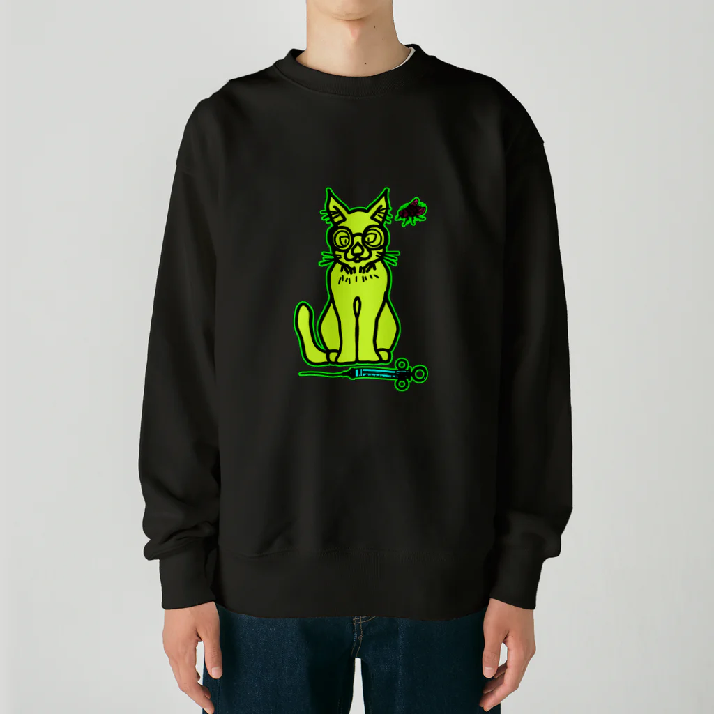 JINPIN (仁品)の待ちきれない猫 Heavyweight Crew Neck Sweatshirt