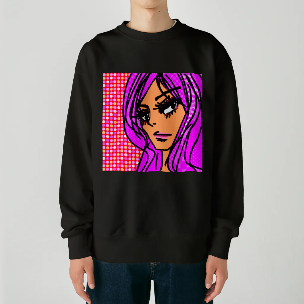 1000srk_のPINK女子 Heavyweight Crew Neck Sweatshirt