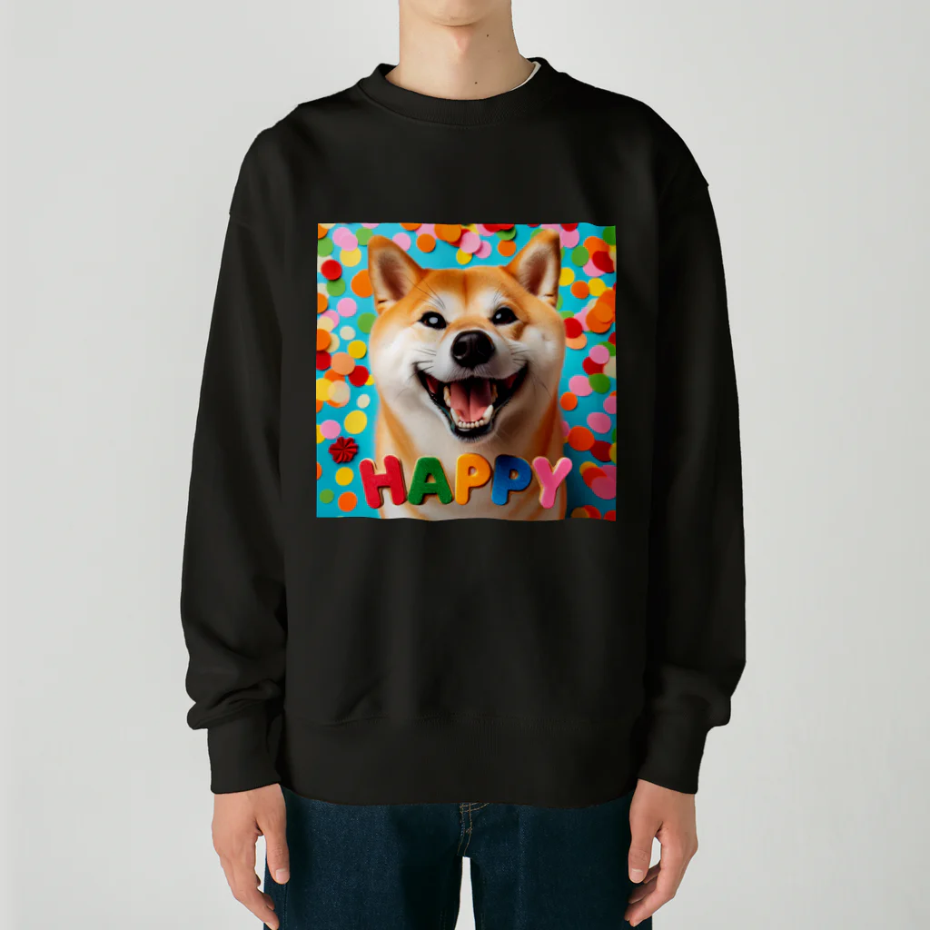 ANTARESの今日もハッピーな柴犬 Heavyweight Crew Neck Sweatshirt