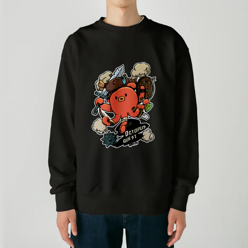 おかゆ帝国のオクトパスクエスト Heavyweight Crew Neck Sweatshirt