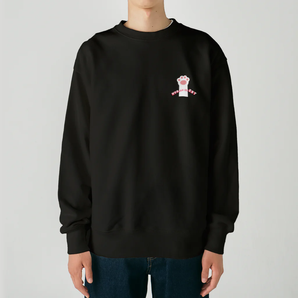 サバミケ、茶トラ、鍵しっぽ。のにゃんこクエスト　じゅもん Heavyweight Crew Neck Sweatshirt