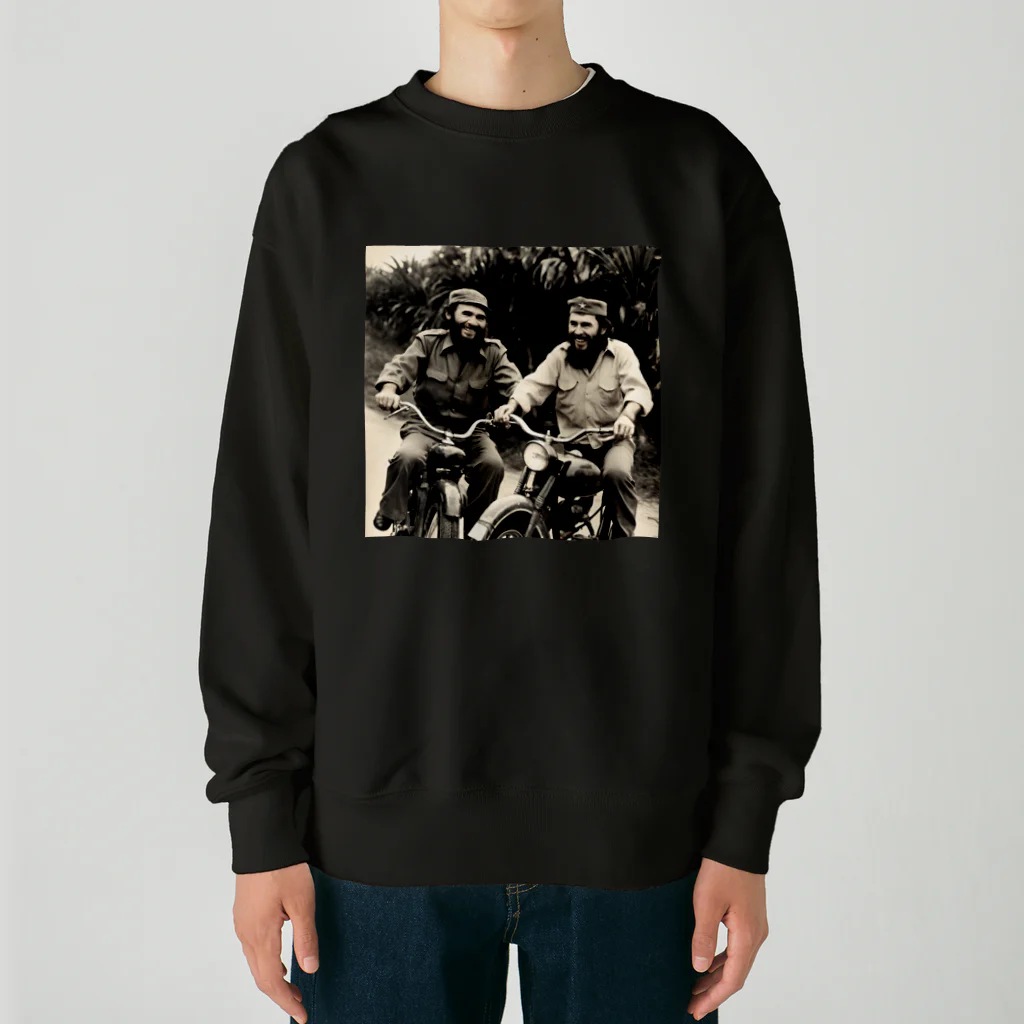 westside storeのI wish there was a world like this. "Fidel Castro" and "Che Guevara." Heavyweight Crew Neck Sweatshirt