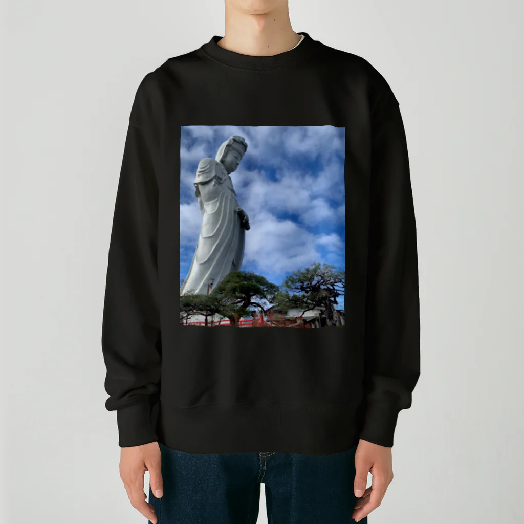 アベノ橋商店の白衣観音 Heavyweight Crew Neck Sweatshirt