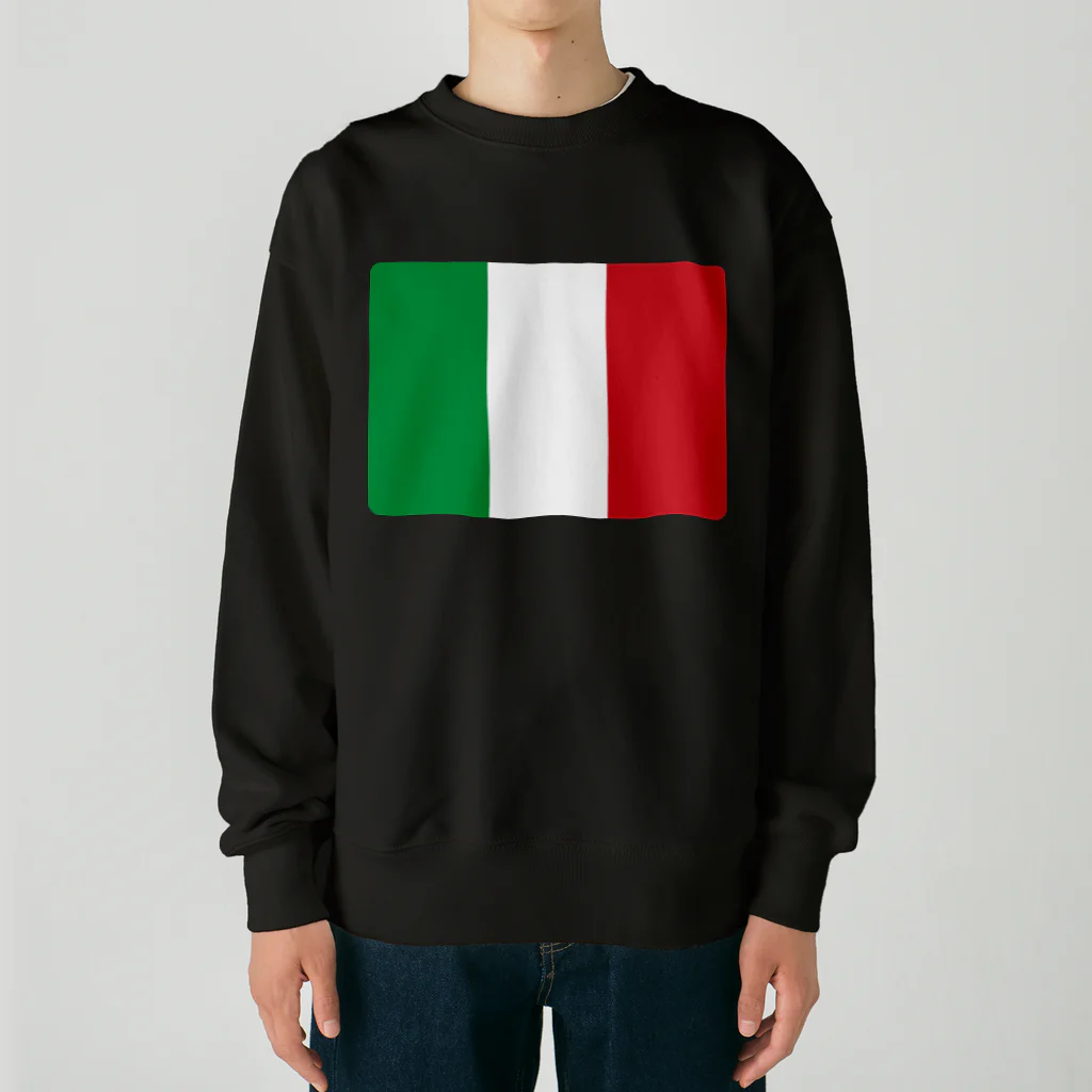 お絵かき屋さんのイタリアの国旗 Heavyweight Crew Neck Sweatshirt