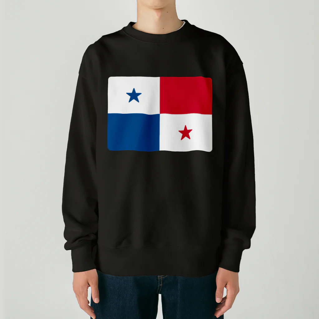 お絵かき屋さんのパナマの国旗 Heavyweight Crew Neck Sweatshirt