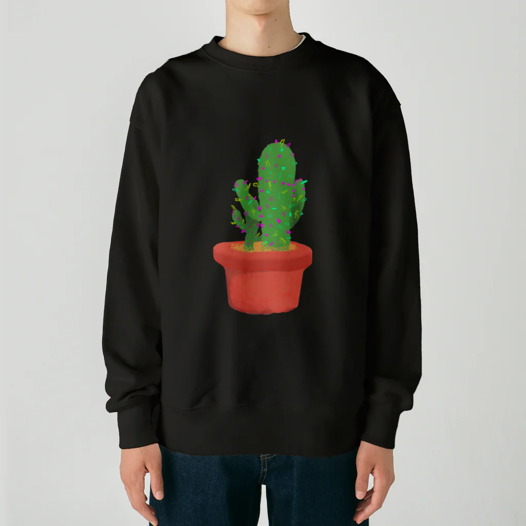 Polmetoca  ポルメトカのサボテン having fun Heavyweight Crew Neck Sweatshirt