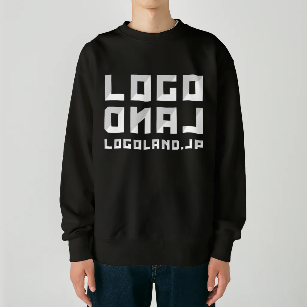 AEDIのLogoLand White Logoland.jp Logo V2（ロゴランド ホワイト logoland.jp ロゴ V2 ） Heavyweight Crew Neck Sweatshirt