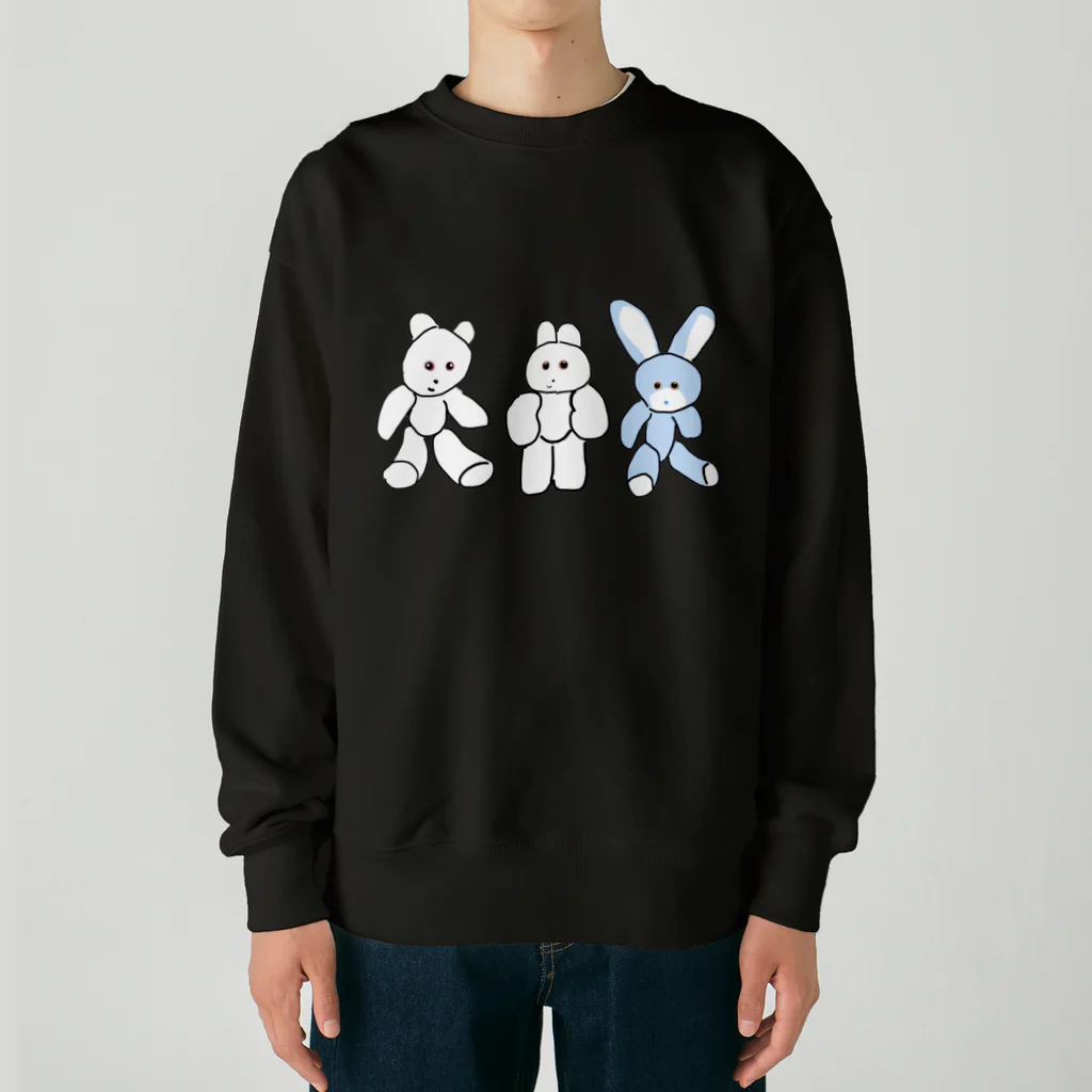 くまきちショップやさんのくまきち・きんたろう・うさじ Heavyweight Crew Neck Sweatshirt