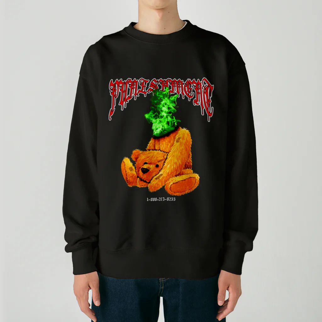 YOUJIN -ART GALLERY-のPUNISHMENT "BEAR" Heavyweight Crew Neck Sweatshirt