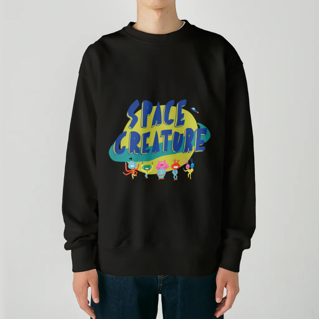 あいこシャキーンのSpace creature Heavyweight Crew Neck Sweatshirt