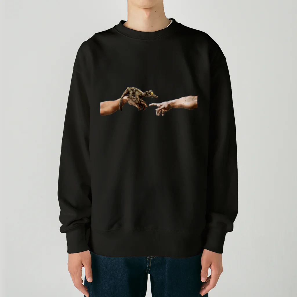 HermannStrasseのミケランジェロとフリンジヘラオヤモリ Heavyweight Crew Neck Sweatshirt