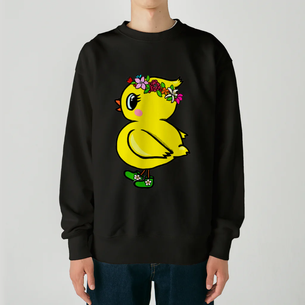 LalaHangeulの花冠ひよ子 Heavyweight Crew Neck Sweatshirt