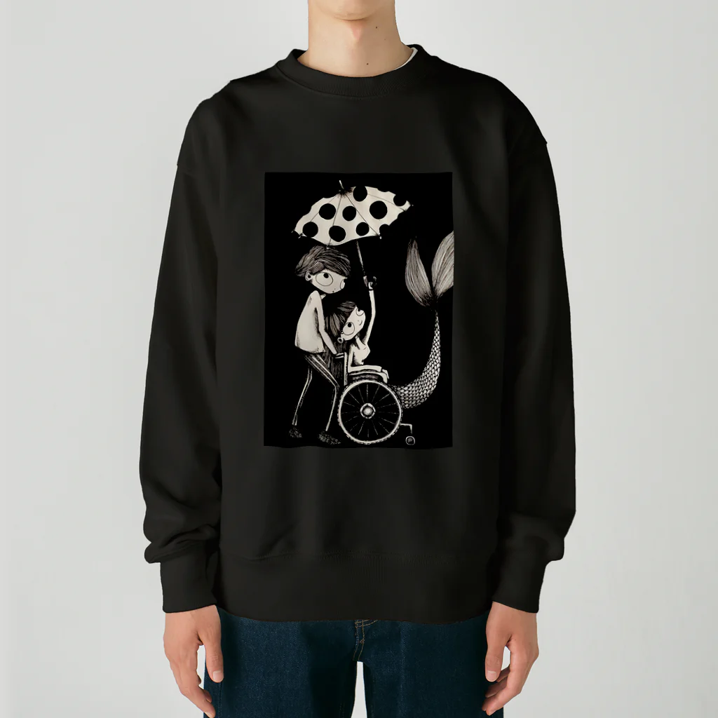 mermaidの雨の日の人魚 Heavyweight Crew Neck Sweatshirt