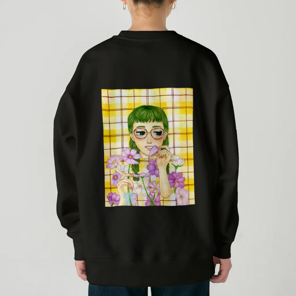 オーカワ真依の乙女心と秋の花 Heavyweight Crew Neck Sweatshirt