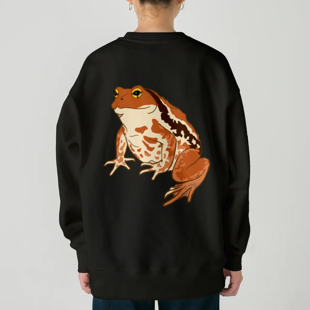 LalaHangeulのヒキガエルさん　文字無し　バックプリント Heavyweight Crew Neck Sweatshirt