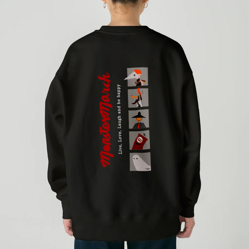 気分屋(モンスターマーチ)のモンスターマーチ　白文字 Heavyweight Crew Neck Sweatshirt