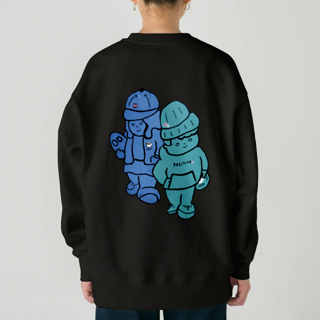 trackmakerのシティボーイくんとシティガールちゃん Heavyweight Crew Neck Sweatshirt