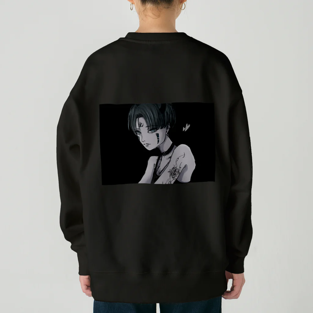 みお@空白の悪魔くん Heavyweight Crew Neck Sweatshirt