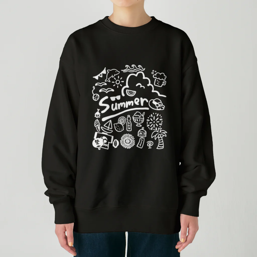 Andiamoの夏コレ（白） Heavyweight Crew Neck Sweatshirt