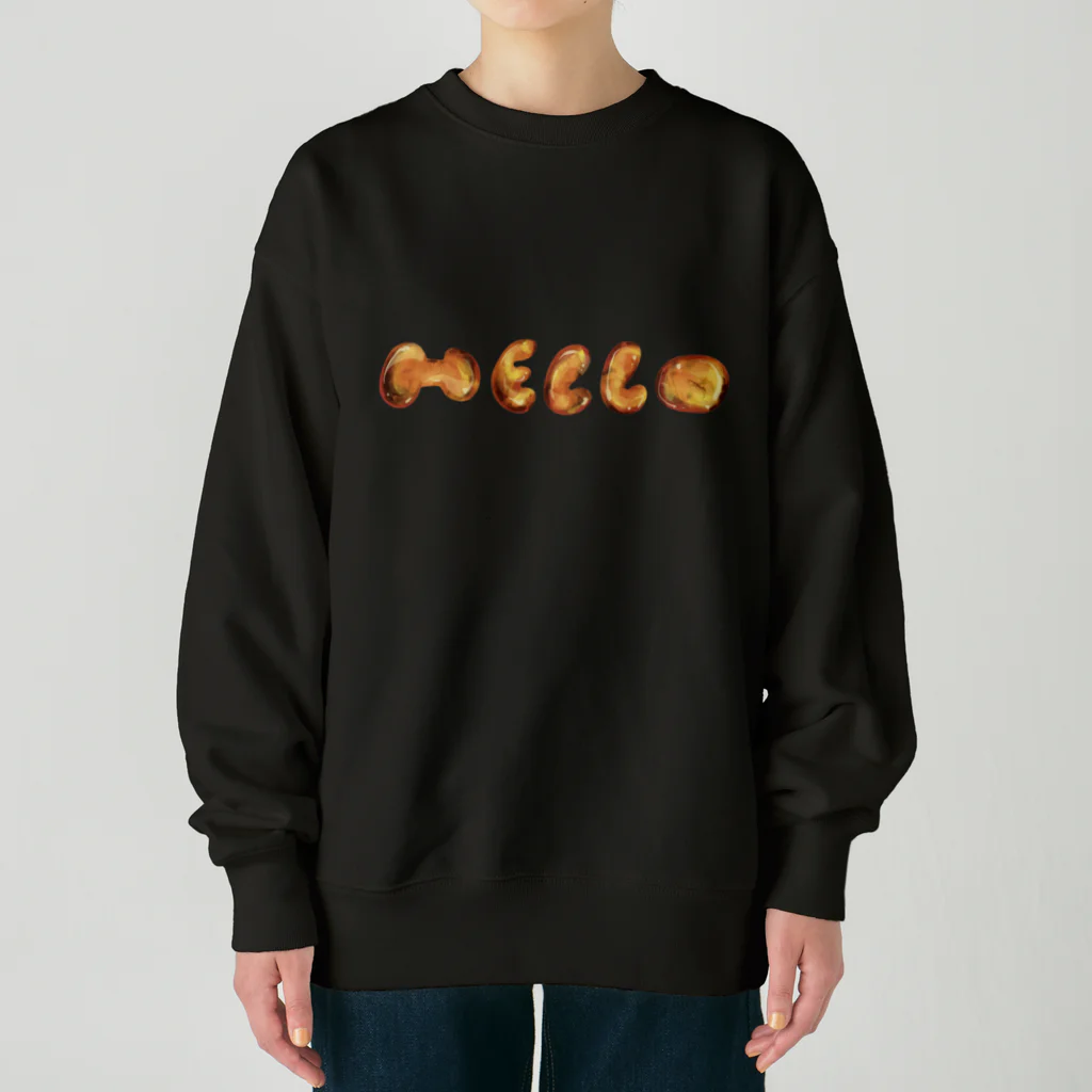 TOMOS martのHELLO琥珀 Heavyweight Crew Neck Sweatshirt