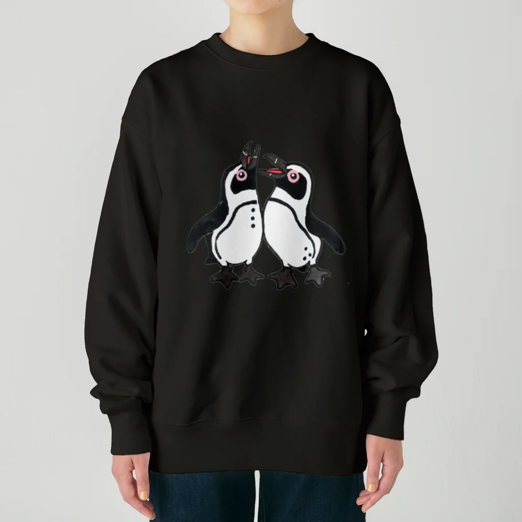 penguininkoの仲良く鳴き交わす🐧🐧 Heavyweight Crew Neck Sweatshirt