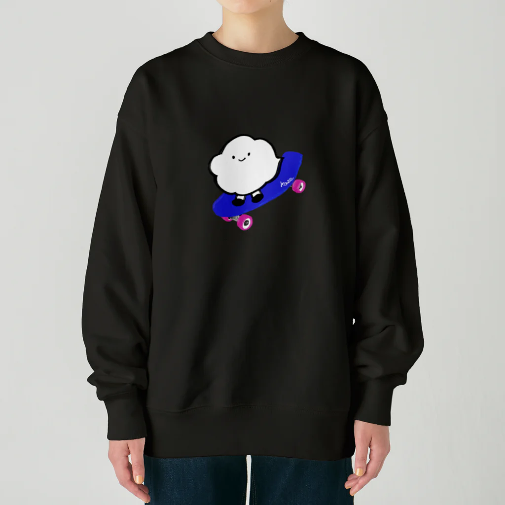 なまけものの風のスケボー風 Heavyweight Crew Neck Sweatshirt