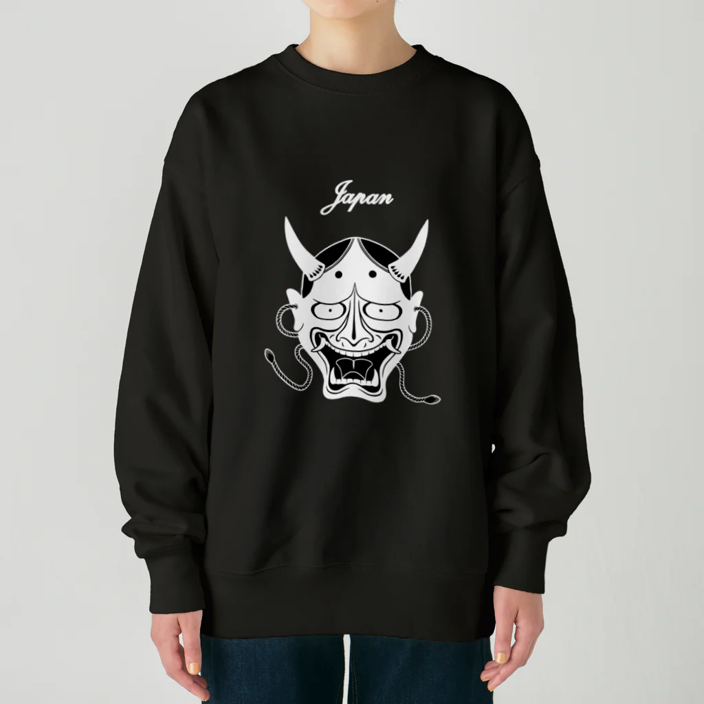 リュウラクドウの般若（スカジャン風） Heavyweight Crew Neck Sweatshirt