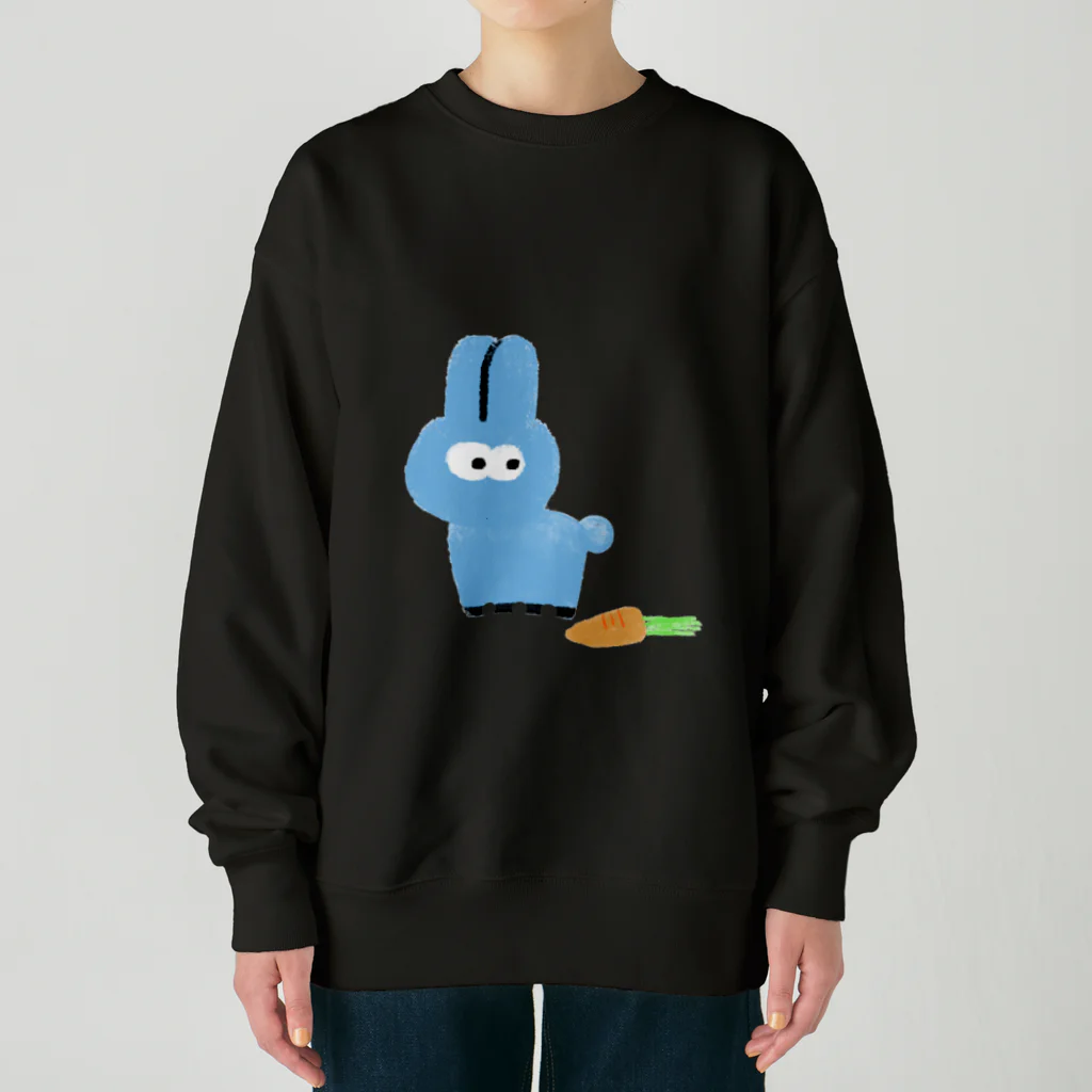 bobapersonのニンジン バーサス ウサギ Heavyweight Crew Neck Sweatshirt