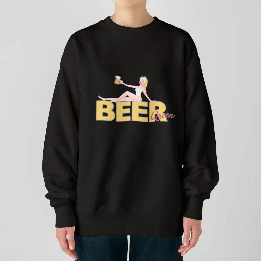 ミクフク屋さんのBEER queen Heavyweight Crew Neck Sweatshirt