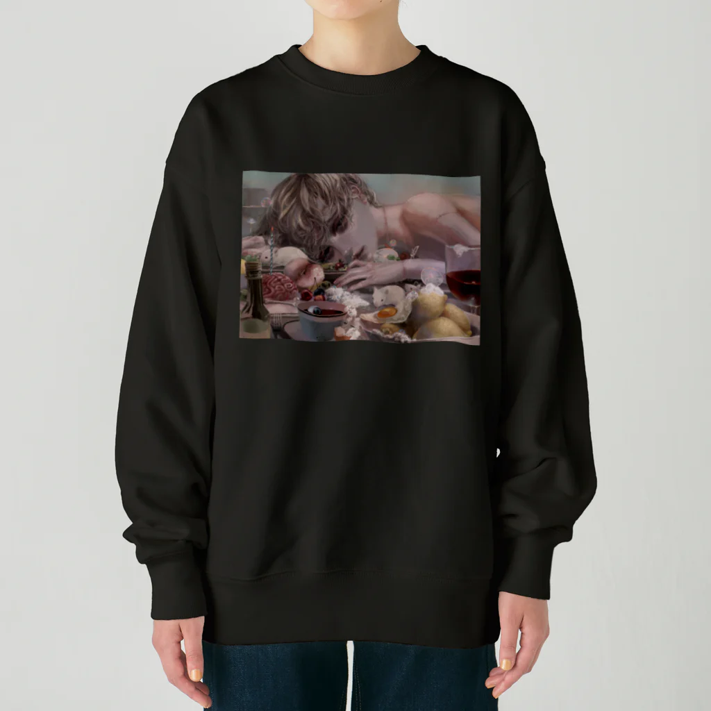 🫀𝓢𝓲𝓽𝓻𝔂🥀の清き食卓 Heavyweight Crew Neck Sweatshirt