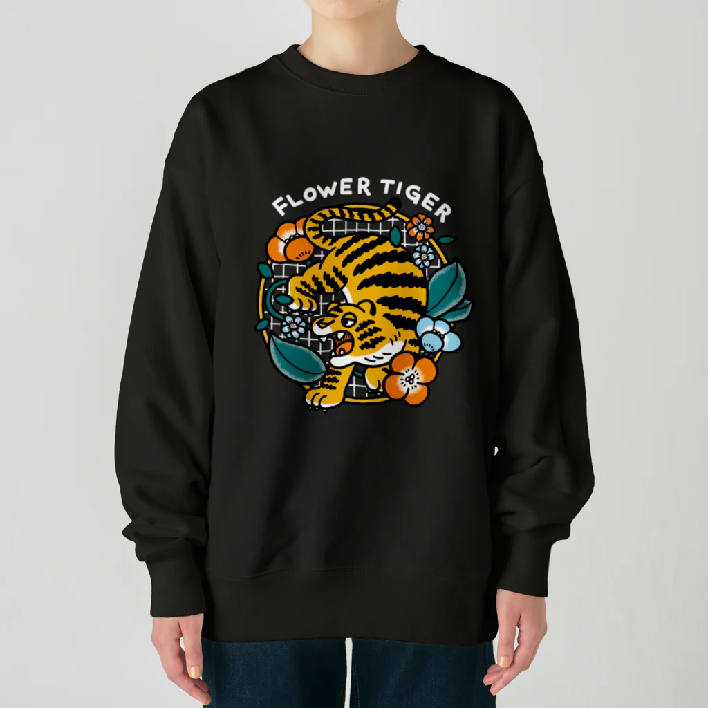 SANNO CREATIONSのFLOWER TIGER Heavyweight Crew Neck Sweatshirt