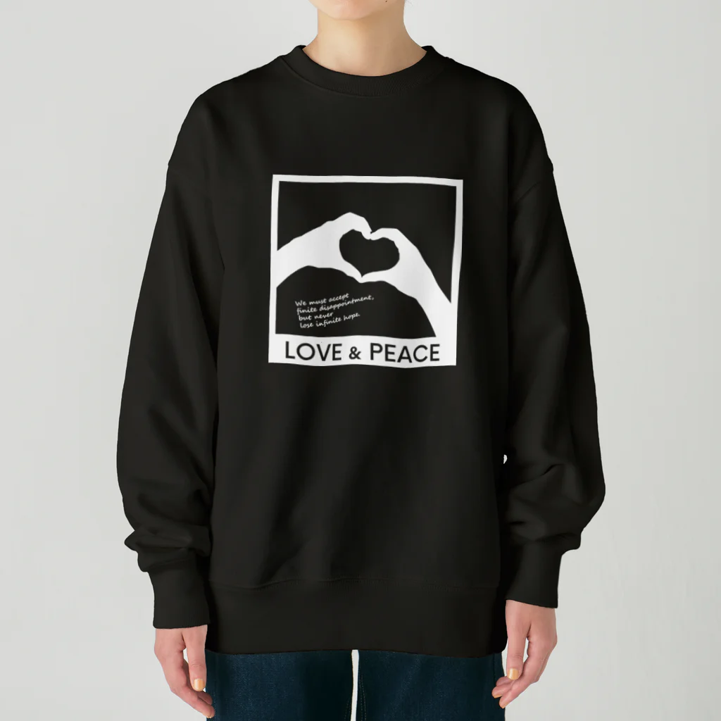 アージーのLOVE and PEACE Heavyweight Crew Neck Sweatshirt