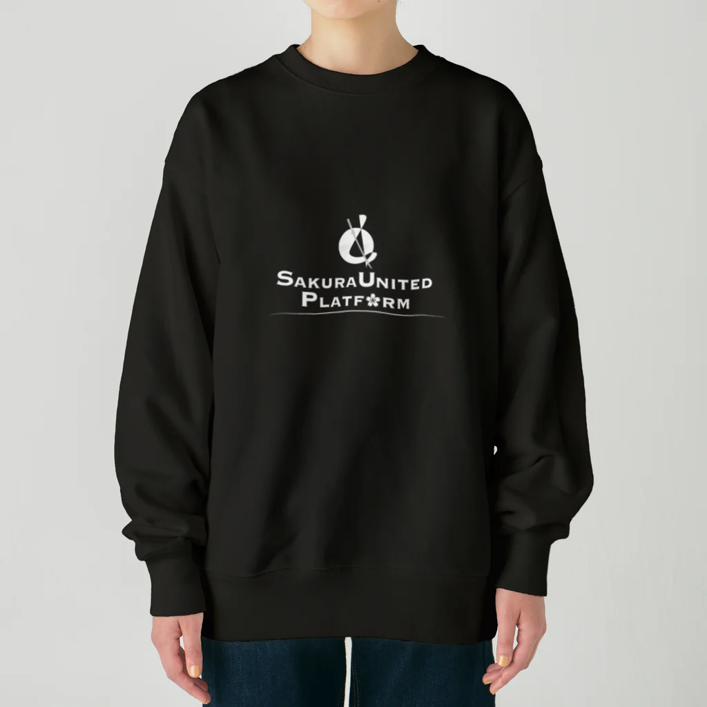 サクラギルドゲームズろうずのSUPロゴ＋文字(白) Heavyweight Crew Neck Sweatshirt