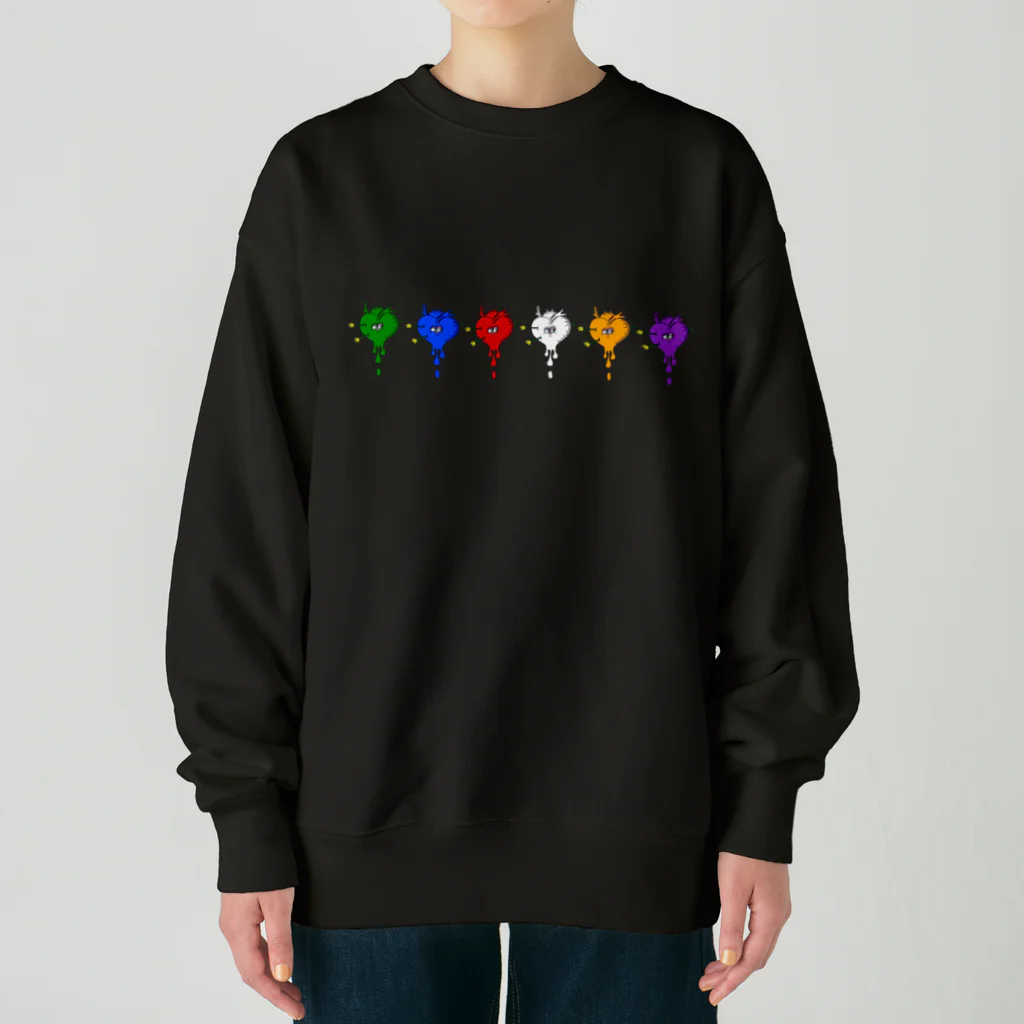 seallyのpeace hearts Heavyweight Crew Neck Sweatshirt