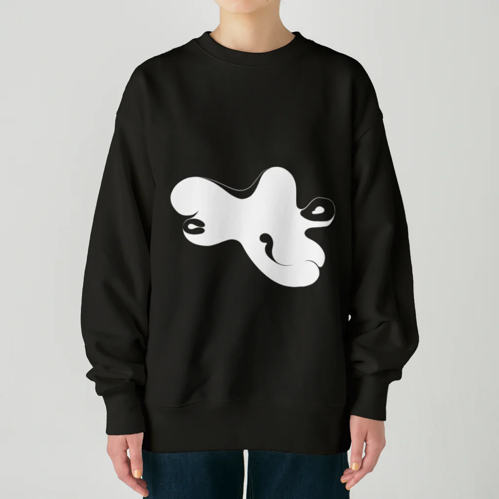 P≠Mの【曲線シリーズ_04】OCTOPUS_黒 Heavyweight Crew Neck Sweatshirt