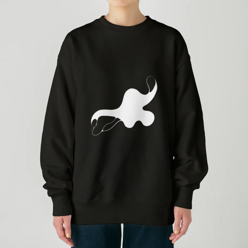 P≠Mの【曲線シリーズ_03】Hi, OYSTER_黒 Heavyweight Crew Neck Sweatshirt