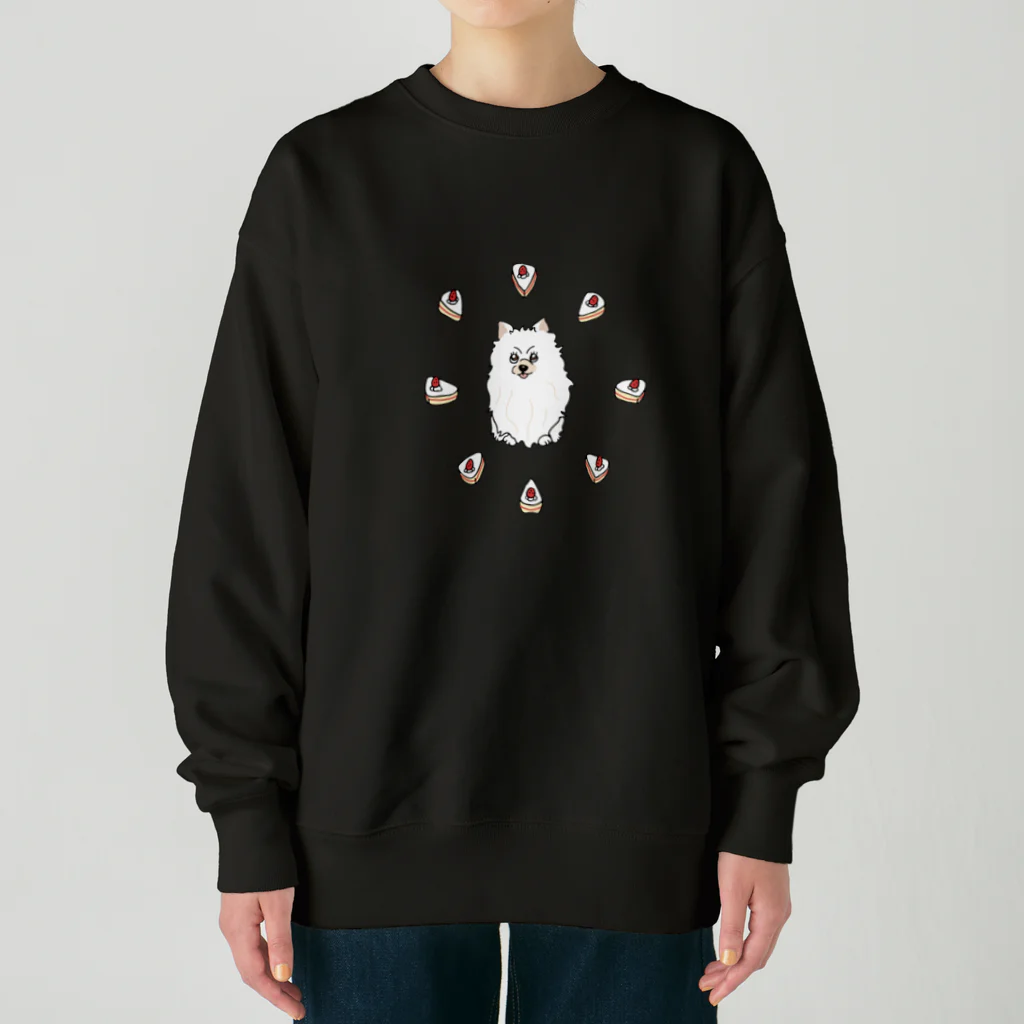 Hinanochin.shopのa pomeranian / shortcake Heavyweight Crew Neck Sweatshirt