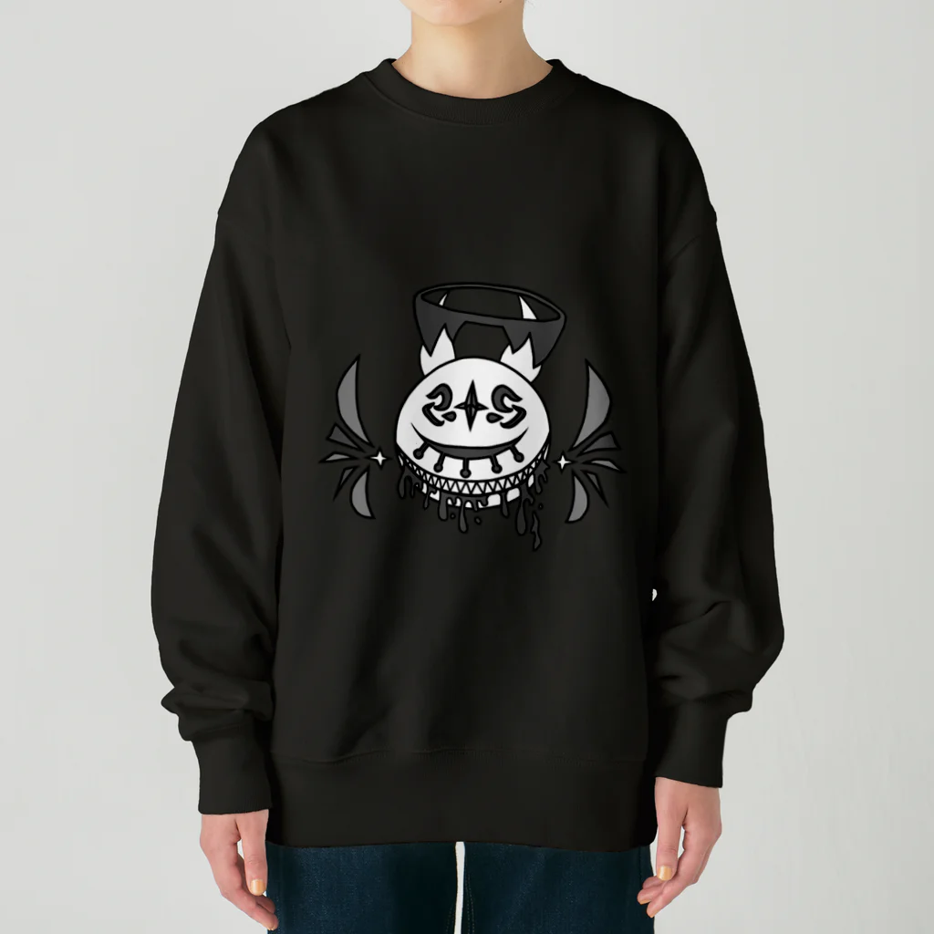 KIKITEKI_LABORATORYの閉眼アーリマン -白ver.- Heavyweight Crew Neck Sweatshirt