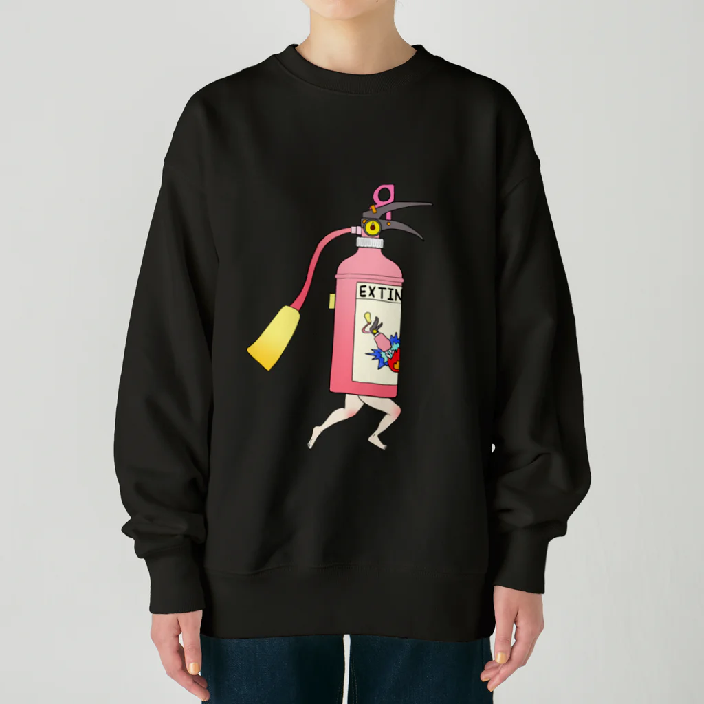 dougaseiseitokoroの足の生えた消火器 Heavyweight Crew Neck Sweatshirt