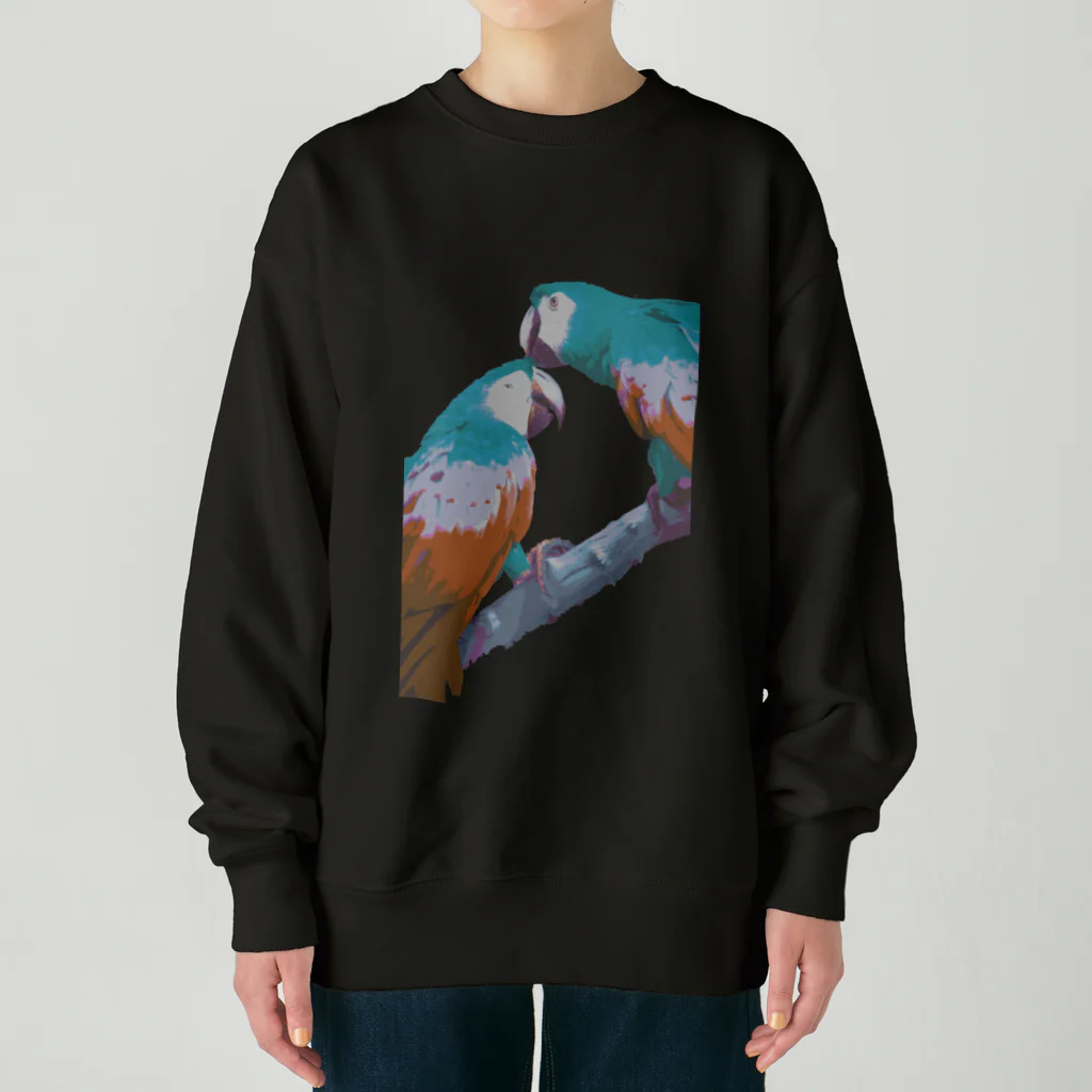 poppy22のおでこかじり鳥 Heavyweight Crew Neck Sweatshirt