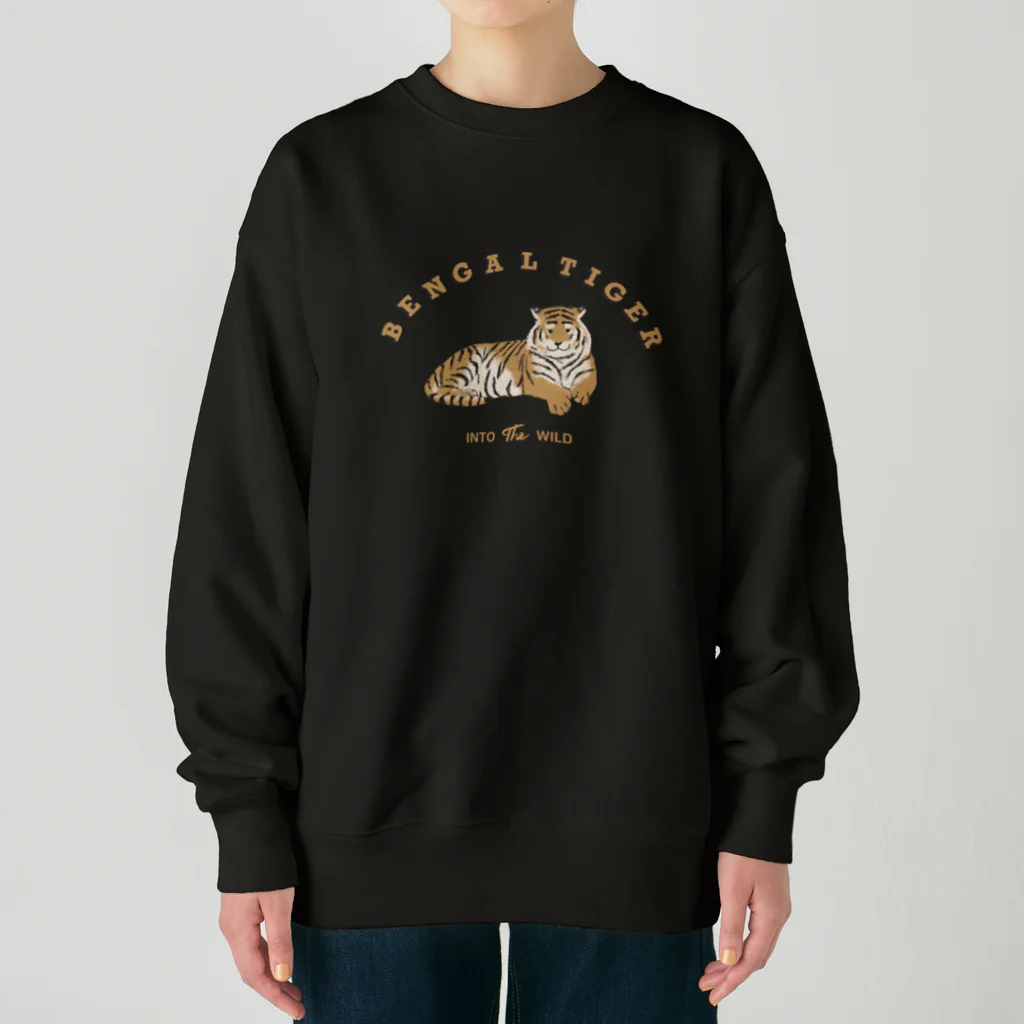 kiki25の穏やかなベンガルトラ Heavyweight Crew Neck Sweatshirt