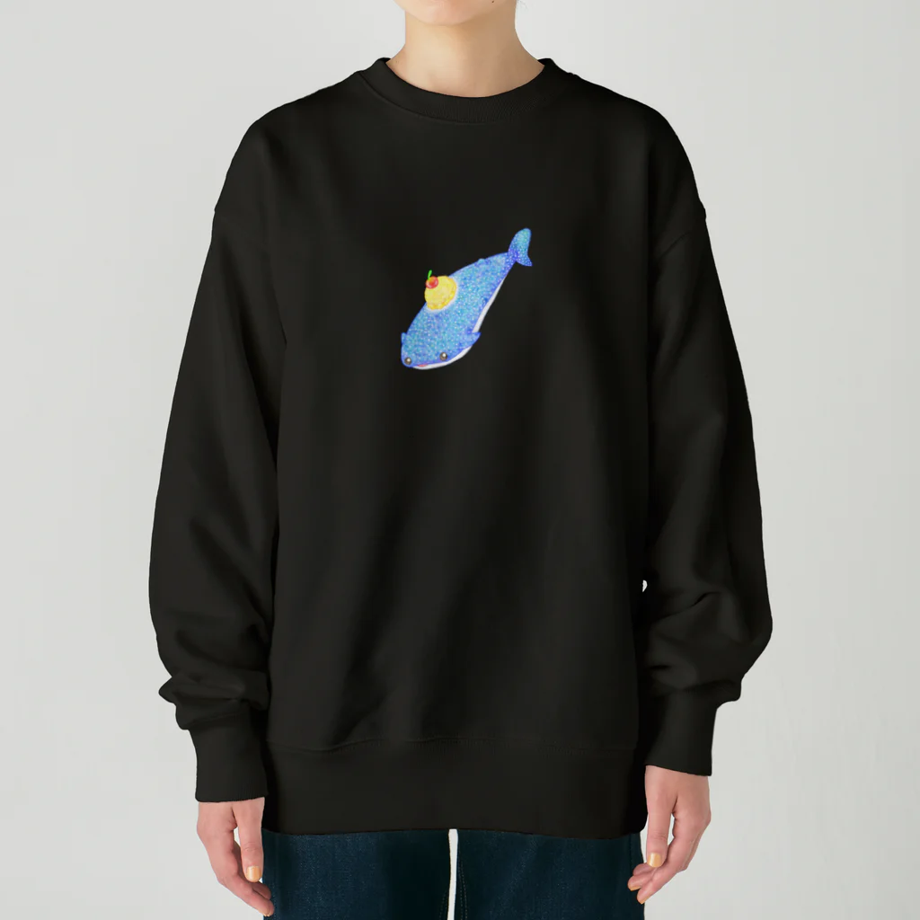 satoayaのアニマルカフェのシ―フードアニマル　クリームソーダジンベイ Heavyweight Crew Neck Sweatshirt