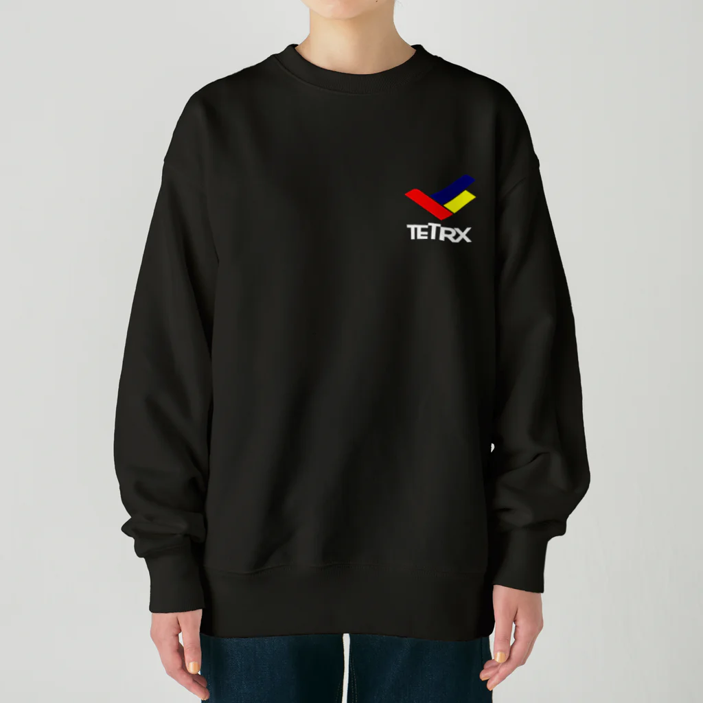 リジット・モータースポーツのTETRX透過ロゴ紺 Heavyweight Crew Neck Sweatshirt