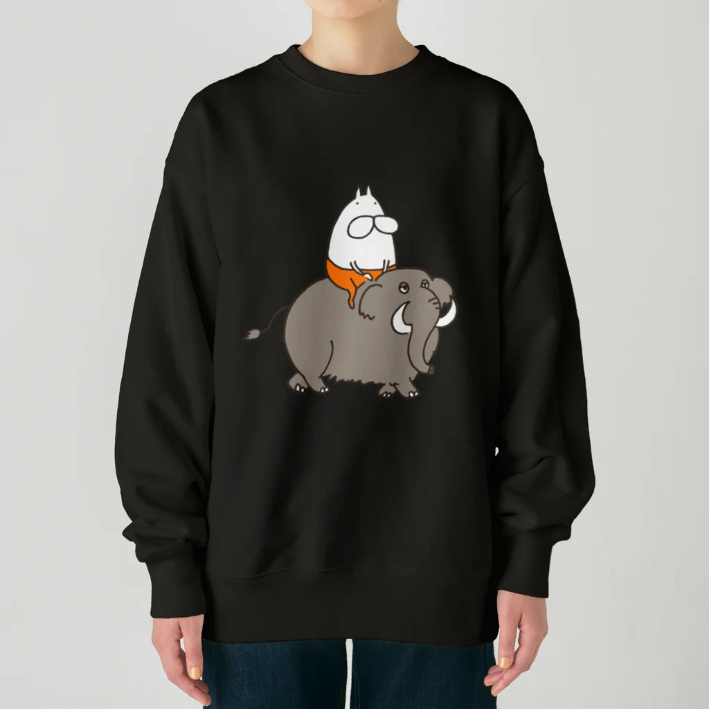 くらきち ONLINE SHOPのねこタイツとマンモス Heavyweight Crew Neck Sweatshirt