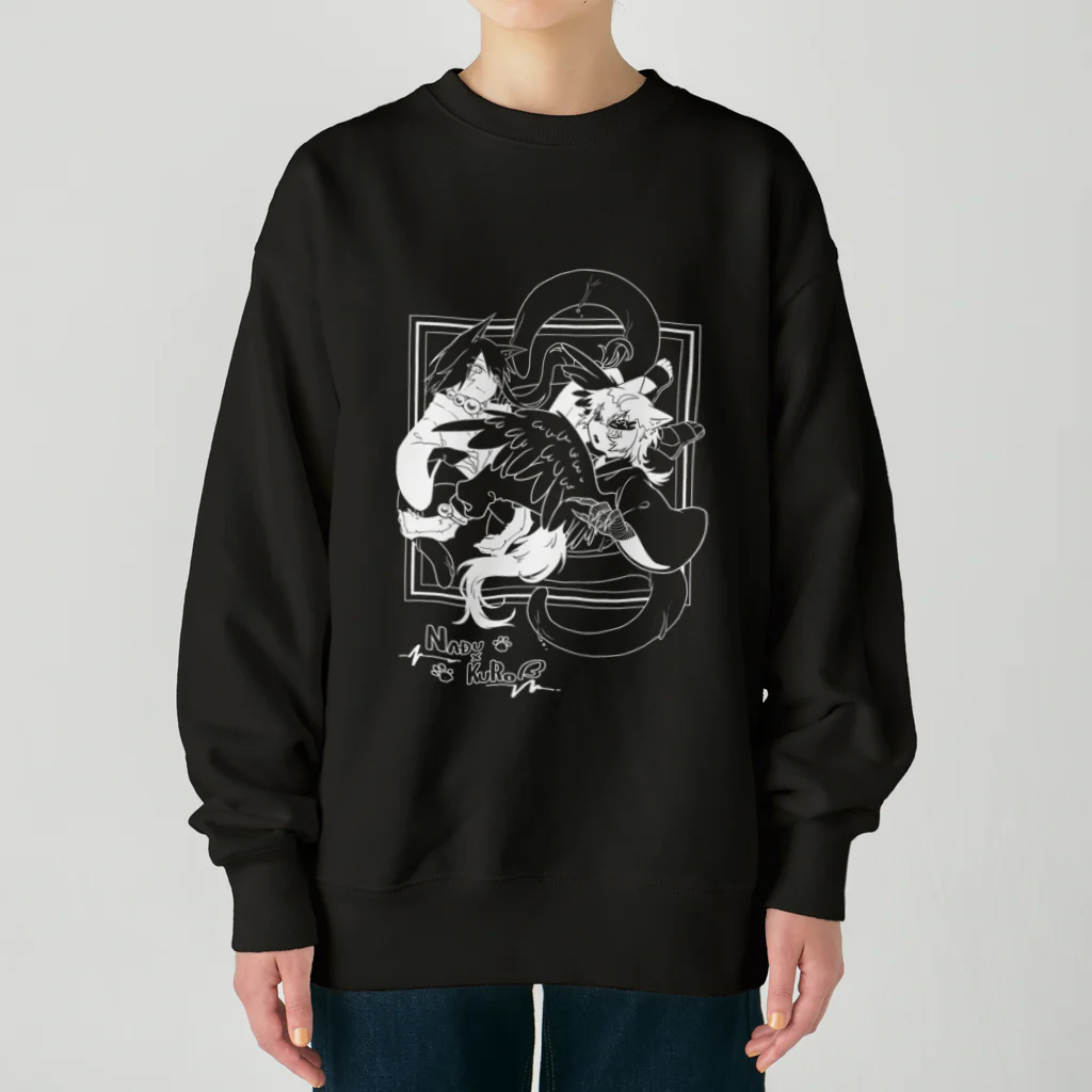 狐火箱のNADU×KURO(濃色地向け) Heavyweight Crew Neck Sweatshirt